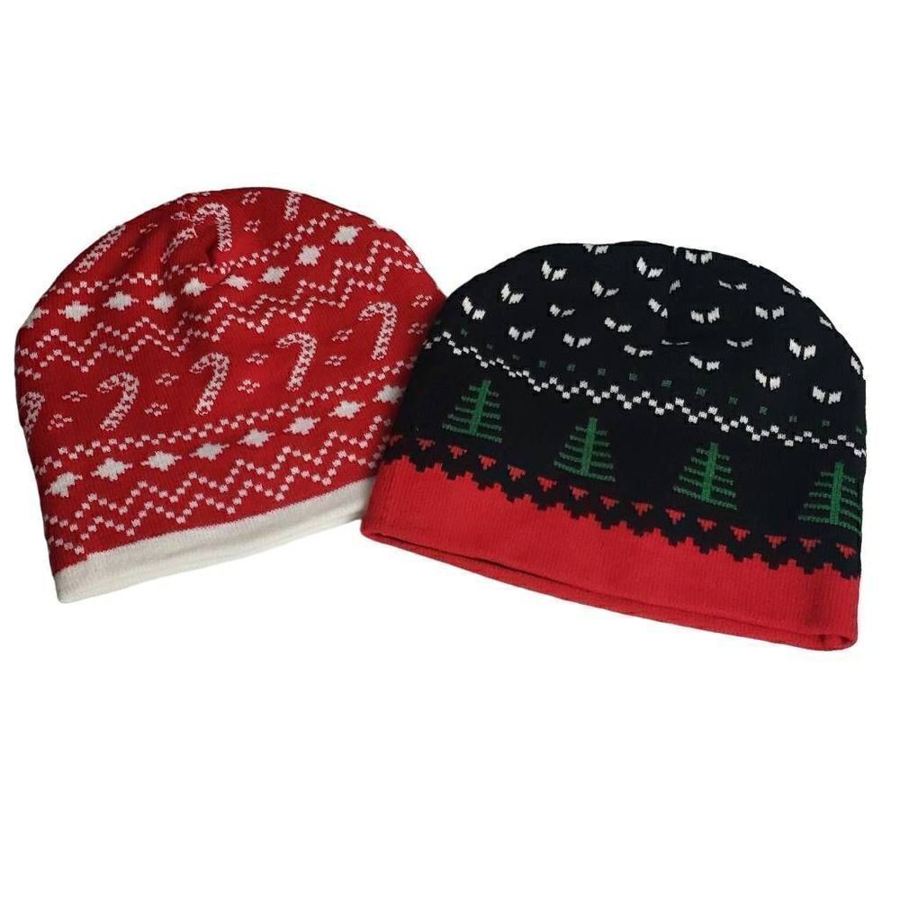 2 Christmas Beanie Caps